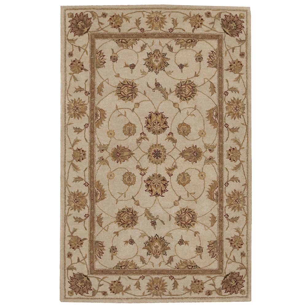 Nourison HE08 Weston 3 Ft. 9 In. X 5 Ft. 9 In. Rectangle Rug in Ivory,Citron